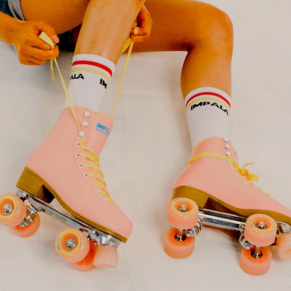 IMPALA SKATES Pink/Yellow